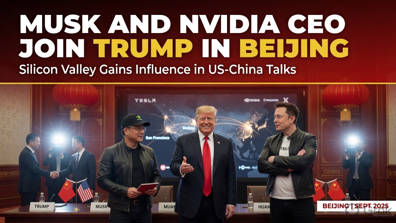 Musk and Nvidia CEO Join Trump in Beijing