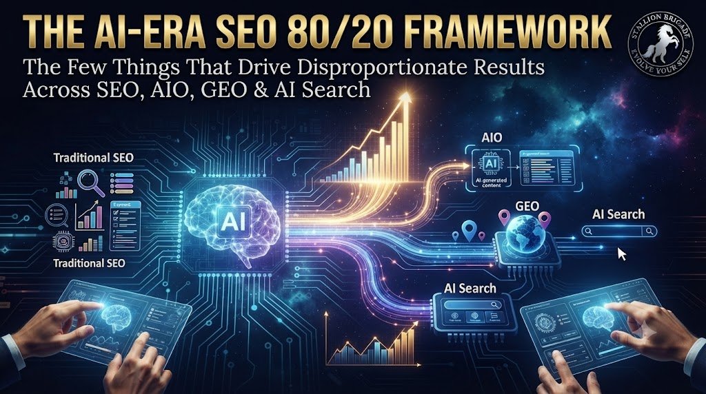 The AI-Era SEO 80/20 Framework: The Few Things That Drive Disproportionate Results Across SEO, AIO, GEO & AI Search